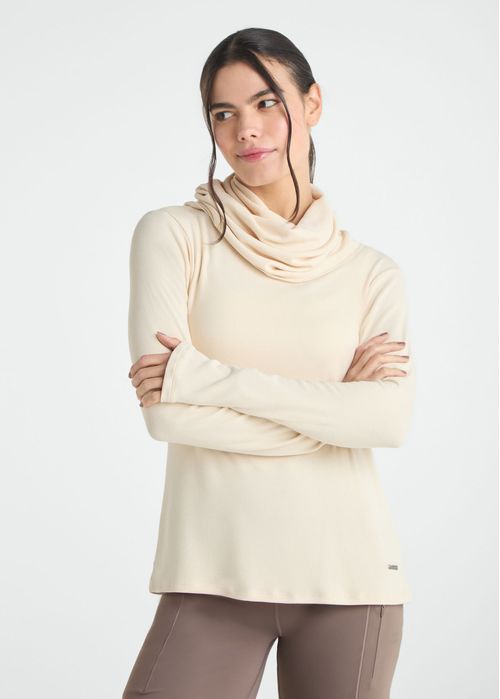 Camiseta Feminina Manga Longa Gola